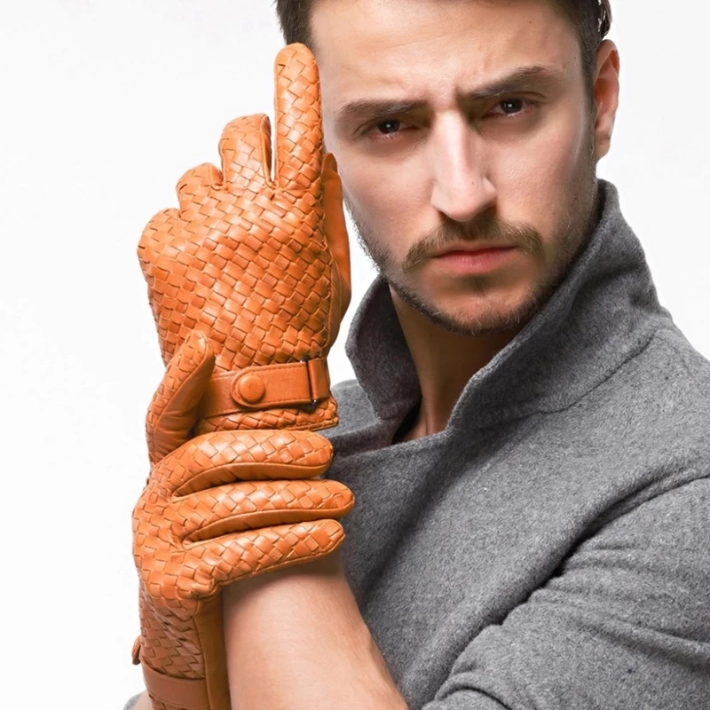 Leather Driving Glove - 2021 yeni erkek eldiven yüksek kalite