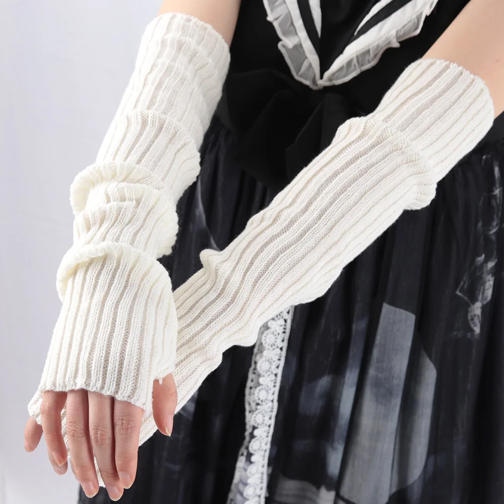 Fingerless Glove Knit - 2025 Yeni 52cm Kadın Örgü Kol