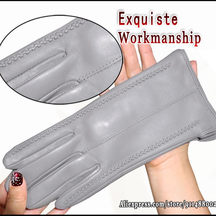 Kadın doğal deri eldiven, koyu - Leather Driving Glove incelemesi ve fiyatı