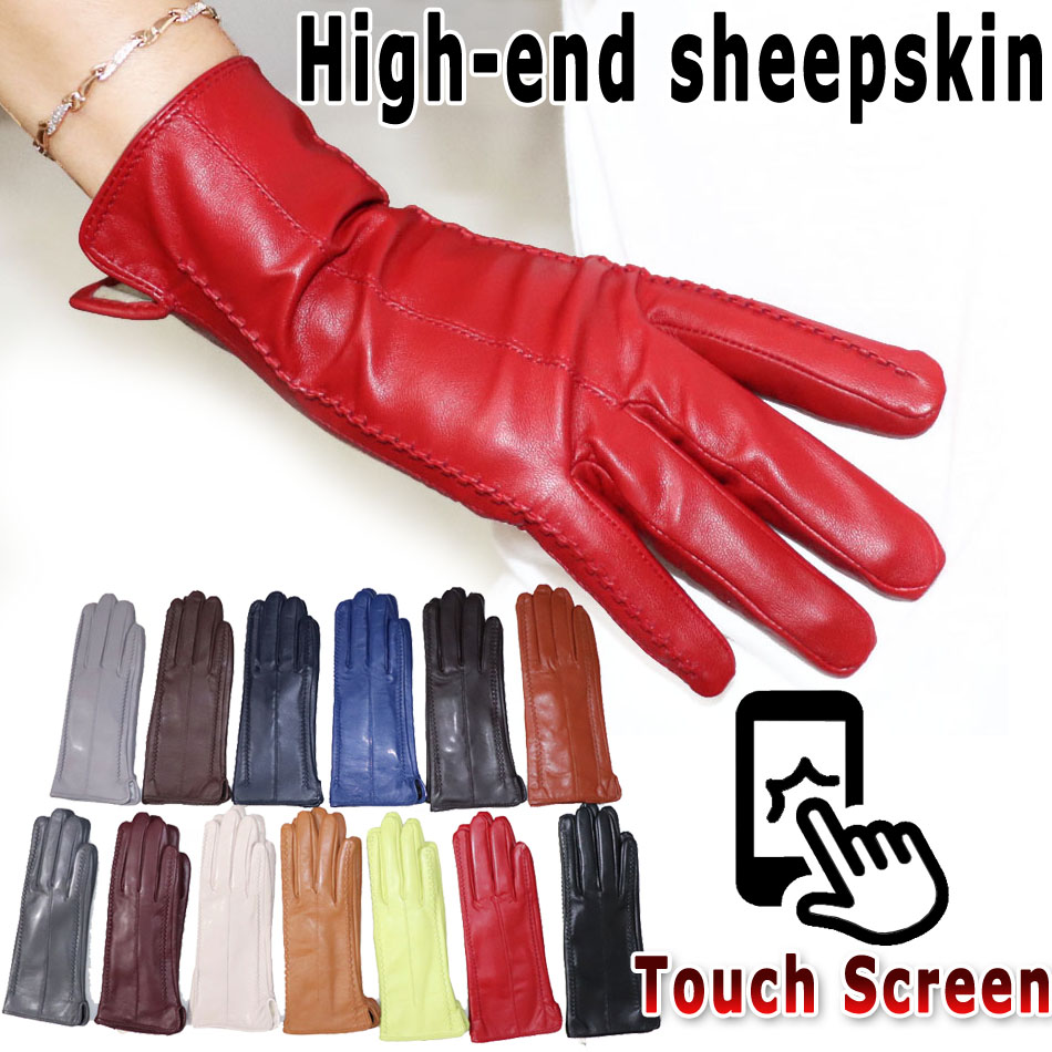 Kadın doğal deri eldiven, koyu - Leather Driving Glove incelemesi ve fiyatı