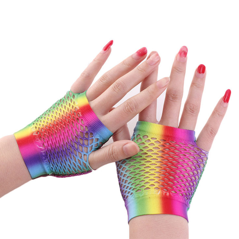 Bayanlar seksi gökkuşağı renk  - Fingerless Glove Knit incelemesi ve fiyatı